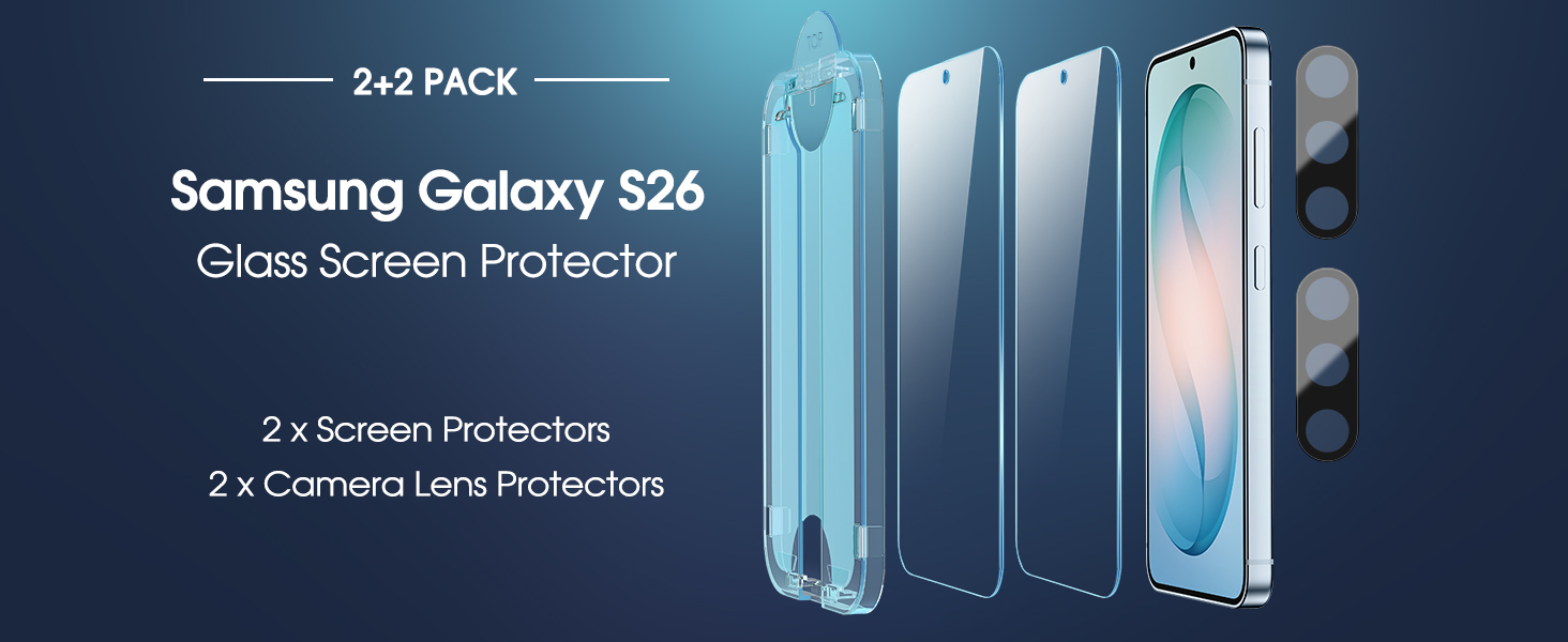 amFilm for Samsung Galaxy S26 6.3" Screen Protector Tempered Glass