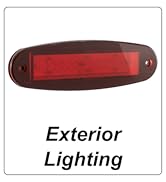Exterior lighting. Red brake light, tail light for RV.