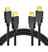 DoroJepi 4K HDMI Cable 3FT 2-Pack, High Speed HDMI 2.0 Cable Shielded Cord with Ethernet Support ...