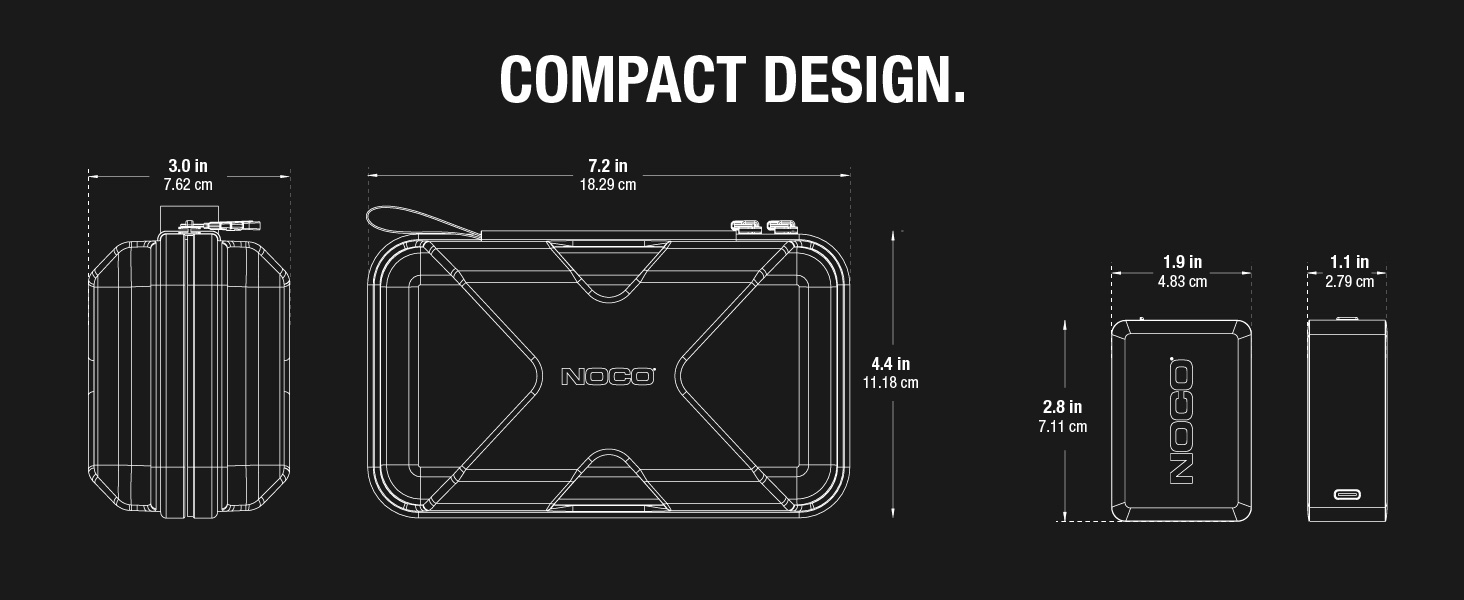 NOCO U65 65W Boost X USB-C Fast Charger for GBX45, GBX55, GBX75, &amp; GBX155 Jump Starters, and More