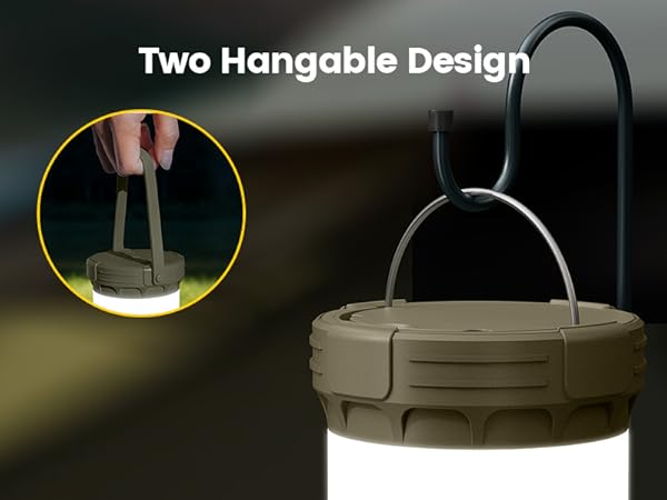 top handle and bottom hook