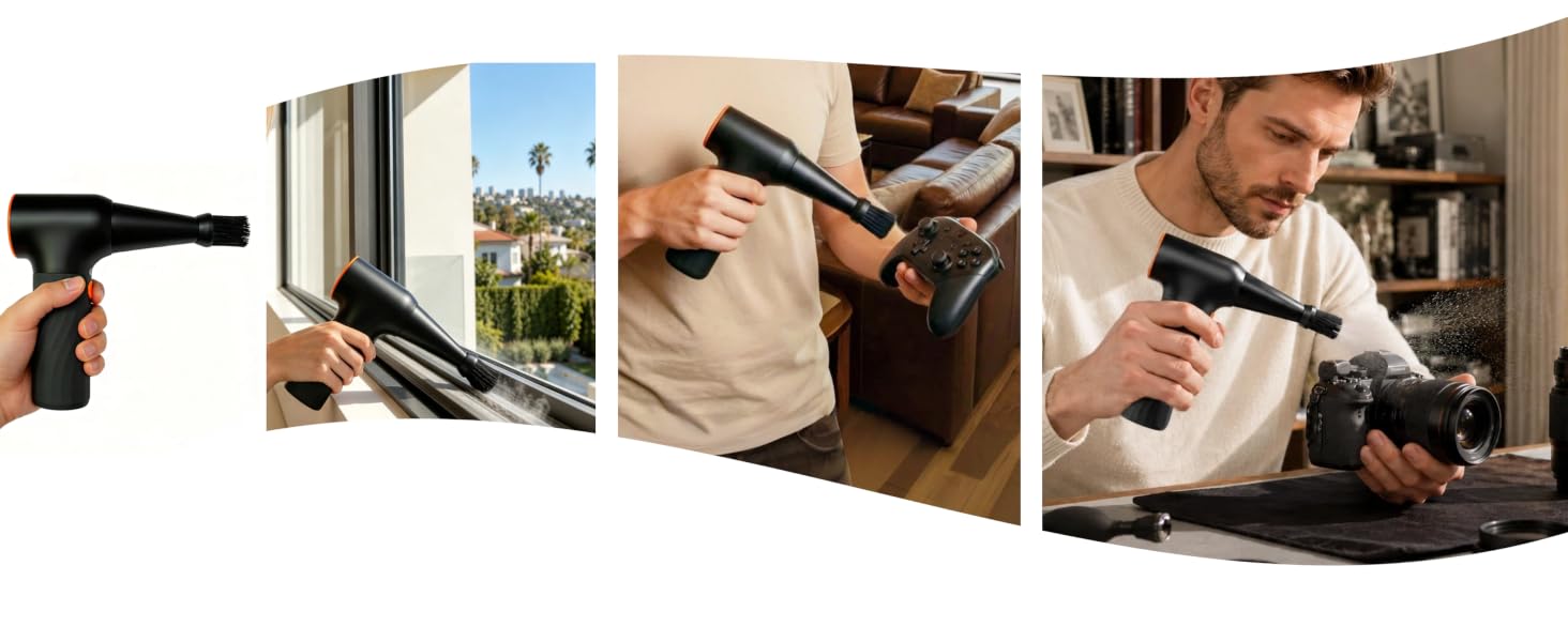 Multifunctional Electric Air Duster &amp;amp;amp; Blower: 130000RPM High-Power PC Cleaner, 3 Speeds,