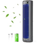 Labiim Desk Fan, Rechargeable Fan for Saving Space, 5000mAh Battery Portable Bladeless Table Fan,...