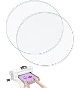 UCEC 2 Pack Clear Acrylic Circular Cutting Pads for Die Cutting Machine, Polycarbonate Plastic Cu...