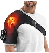 Cordless Heated Shoulder Brace, Heated Shoulder Wrap, Shoulder Heating Pad with Massage, Shoulder...