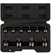 VANQUISH 10-Piece Torx Bit Socket Set,3/8" Drive Star Bits(T40, T45, T47,T50)and 1/4" Drive Star ...