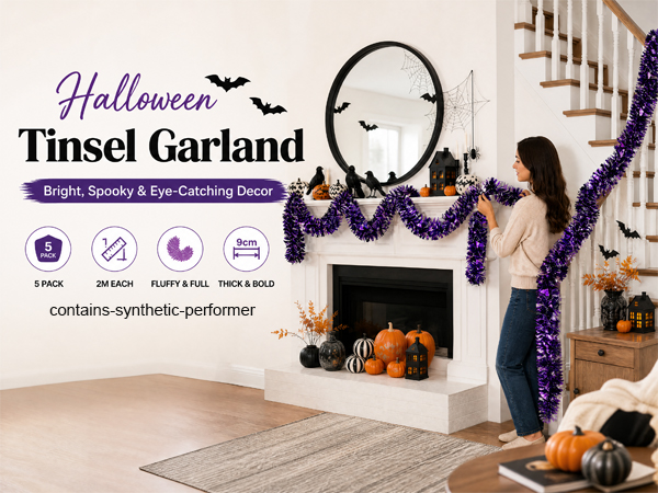 Halloween Tinsel Garland
