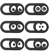 PRESSINART 6Pcs Ultra Thin Webcam Cover Slide Webcam Camera Covers Eye Pattern Webcam Slide Block...