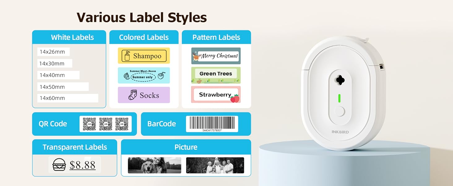 N12 various label styles