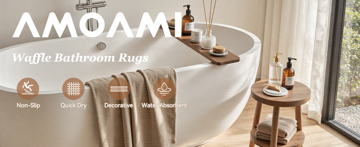 waffle bath mat