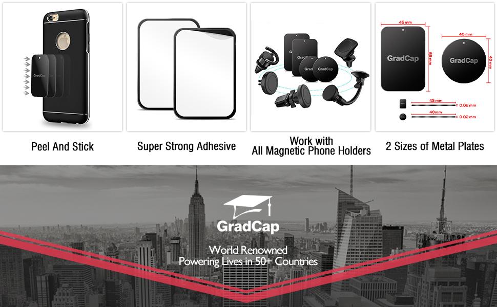 Strong Adhesive 2 Round and 2 Rectangle 3M Sticker Easy Installation