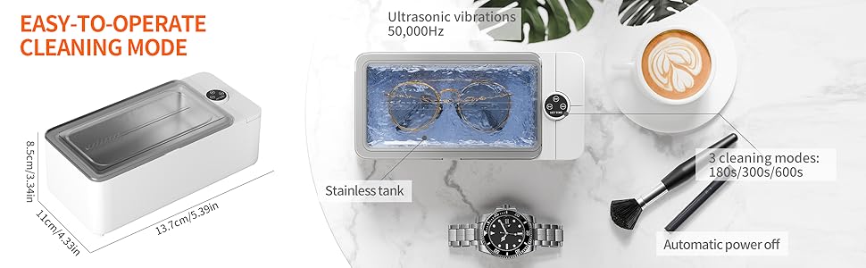 50,000Hz ultrasonic jewelry cleaning machine