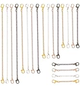 PH PandaHall 20Pcs Necklace Extender 5 Sizes Necklace Extension Chains with Lobster Claw Clasps 4...