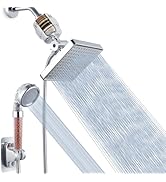 Voolan Filtered Shower Head Set, High Pressure Rain Shower with Handheld Showerhead Combo, Self-a...