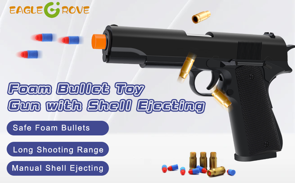 soft bullet toy gun for boys toy foam bullet toy guns shell ejecting toy pistol fake gun