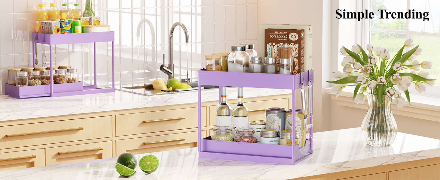 Simple Trending Under Sink Organizer 2 Pack