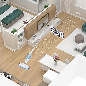 Floor steamer for all floors steam mop