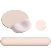 AIMSA Mouse Pad with Wrist Rest Support, Keyboard Wrist Rest Set, Ergonomic Memory Foam Mousepad ...