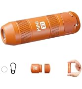 OMYPOOT 100 Lumens Rechargeable Keychain Flashlight,EDC Mini LED Keyring Light for Camping Hiking...