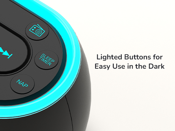 Lighted Buttons for Easy Use in bedroom