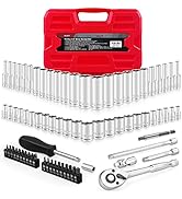 EACELIY 75pcs 1/4" Drive Impact Socket Set, 1/4-Inch Drive Master Socket Set,Wrench Set with 1/4"...