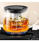 PARACITY Glass Teapot Stovetop 40 OZ/1180ml, Tea pot with Removable 18/8 Stainless Steel Infuser,...