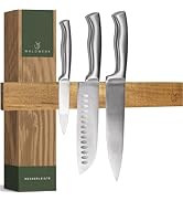 WALDWERK Knife Magnetic Strip (15,7 x 2 in) Mount with Adhesive or Screws - Magnetic Knife Holder...