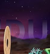 a roll of red thread with a green plant in the background.