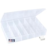 BULK PARADISE Embroidery Floss Organizer Box with 50 Cardboard Bobbins - 17 Compartments Clear S ...