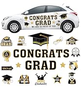 JarThenaAMCS 28Pcs Graduation Car Magnets Magnetic Garage Door Stickers Congrats Grad Cap Automot...