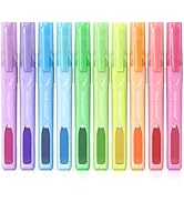 Four Candies Cute Pastel Highlighters, 10 PCS Highlighters Assorted Colors, Soft Chisel Tip, Clea...