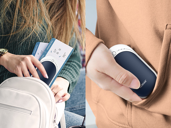 Pocket Rechargeable Hand Warmer, Portable USB Electric Hand Heater