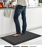 Ophanie Anti Fatigue Cushioned Mat, 9/10 inch thick, Kitchen mats for floor, Kitchen rugs, Waterp...