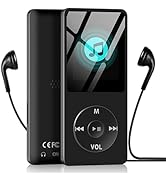 MP3 Player with Bluetooth 5.0, 1.8 inch Screen Portable Music Player with HD Speaker, HiFi Music ...