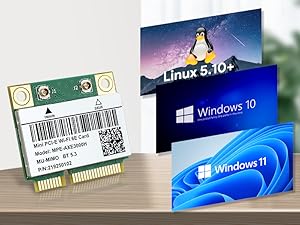 WiFi 6E AX210HMW Mini-PCIE Interface WiFi Adapter Network Card 