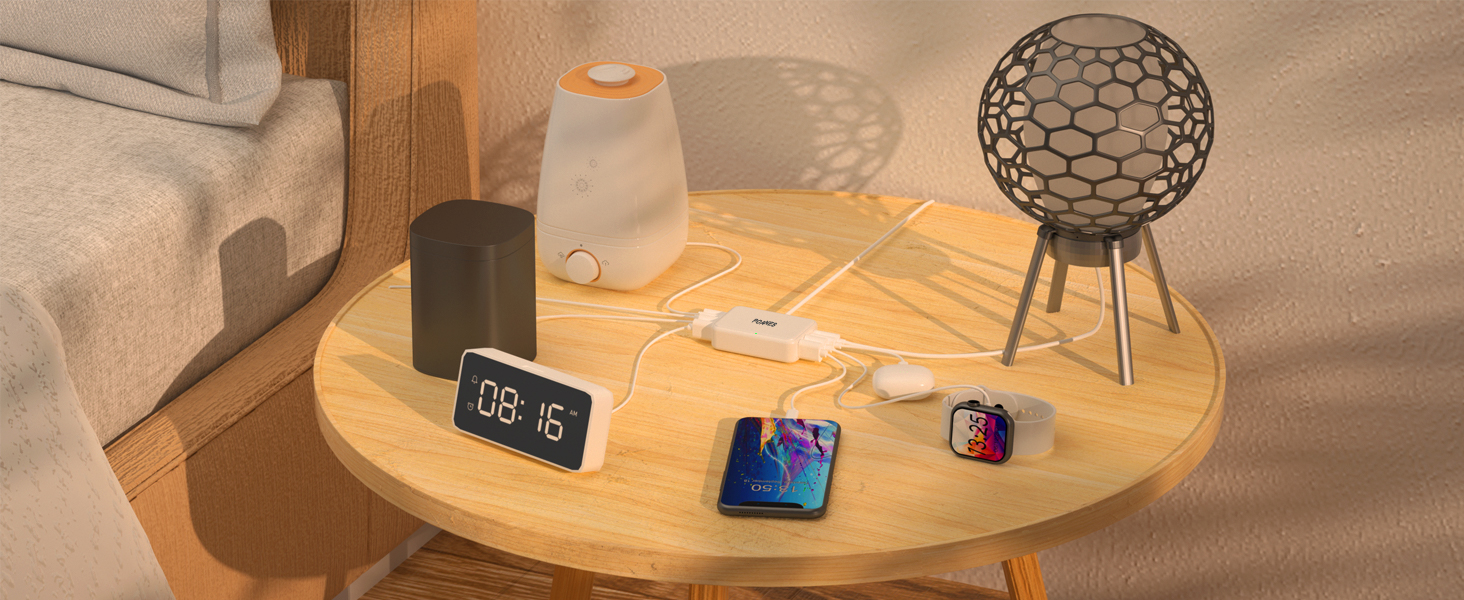 Home bedside table scene