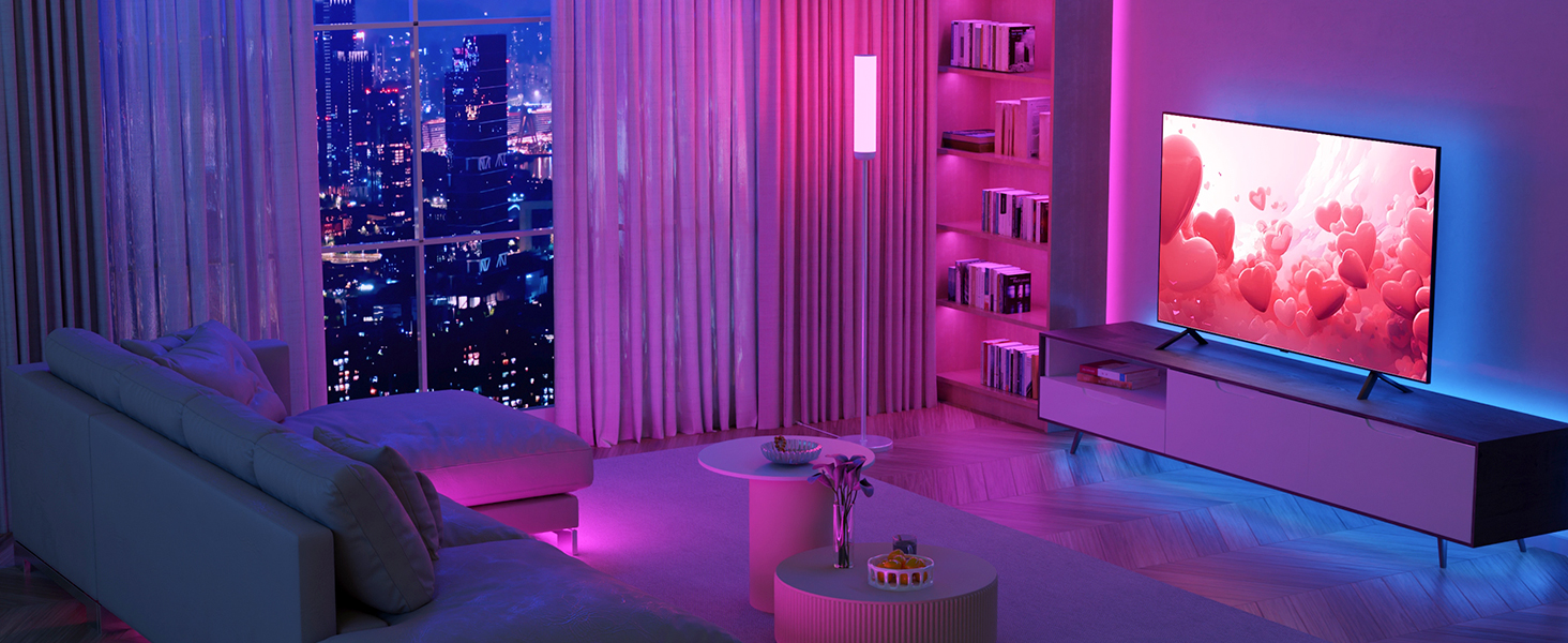 corner led floor lamp for mood lighting