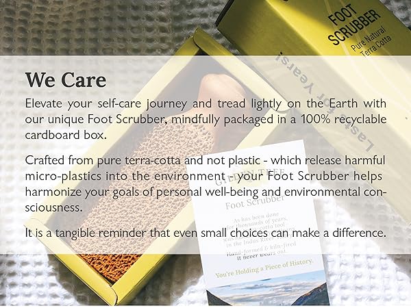 We care - mindfully packaged in a cardboard box that is completely recyclable.