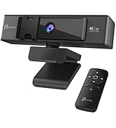 j5create 4K Ultra HD Webcam with 5X Digital Zoom, Privacy Cover, Low Light Enhancement, Dual High...