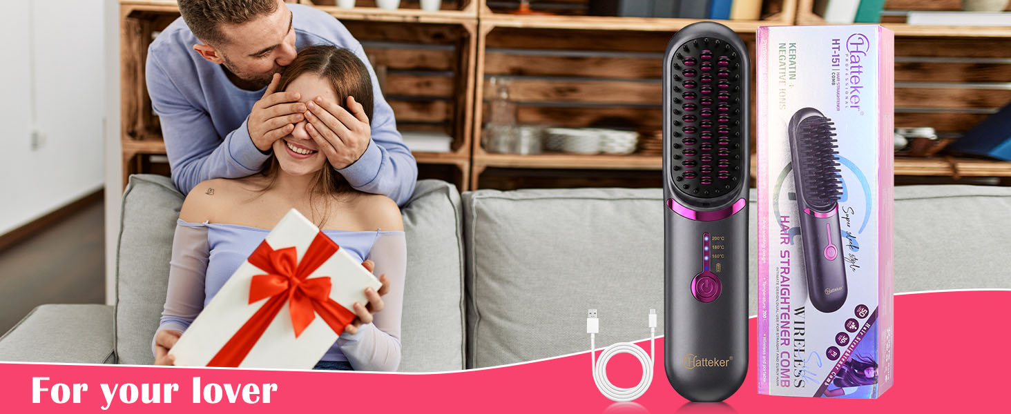 mini hair straightener brush