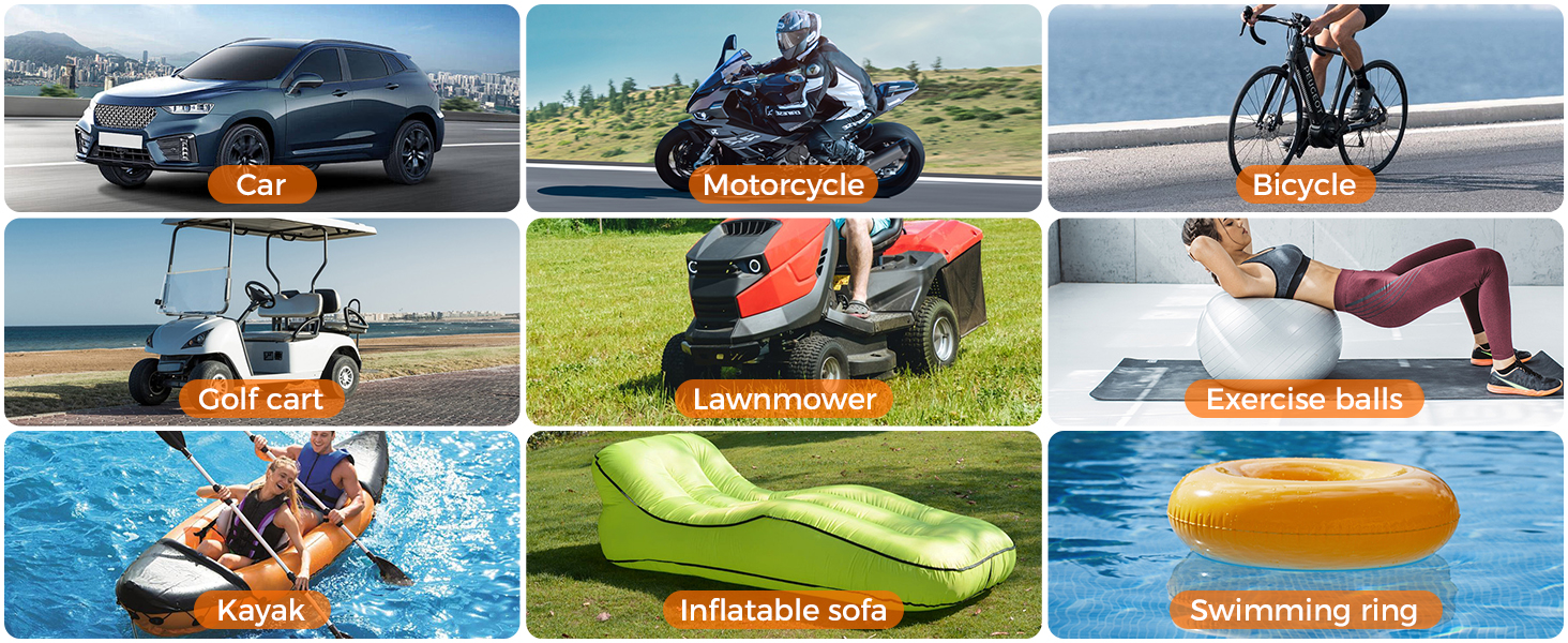 Multi-Purpose Air Pump for SUV, Electric Bike, Motorcycle, Basketball, Camping Gear