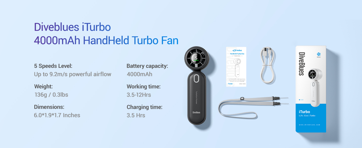 foldable misting travel camping operated neck