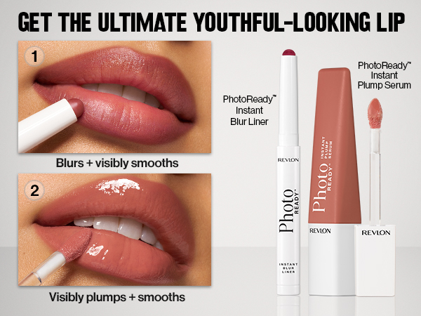 Photoready instant blur liner + plump serum gloss