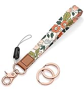 Rimilak Wristlet Keychain, Wrist Lanyard Key Chain for Women Men Car Keys ID Badges Card Wallet P...