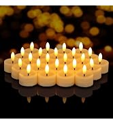 7LinRay 24 Pack Flameless Tea Lights Candles Battery Operated LED Tealights | 3D Wick Realistic F...