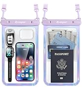 [Up to 10"] Large Waterproof Phone Pouch Bag - 2 Pack IPX8 Waterproof Phone Case for iPhone 17 16...