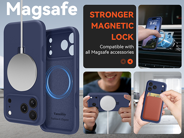 iphone 17 pro case with stand silicone slim compatible with magsafe