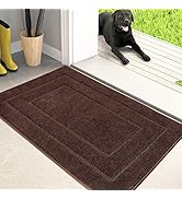 PURRUGS Dirt Trapper Door Mat 20" x 31.5", Non-Slip/Skid Machine Washable Entryway Rug, Dog Doorm...