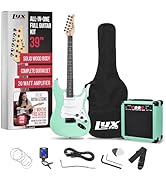 LyxPro 39 inch Electric Guitar Kit Bundle with 20w Amplifier, All Accessories, Digital Clip On Tu...