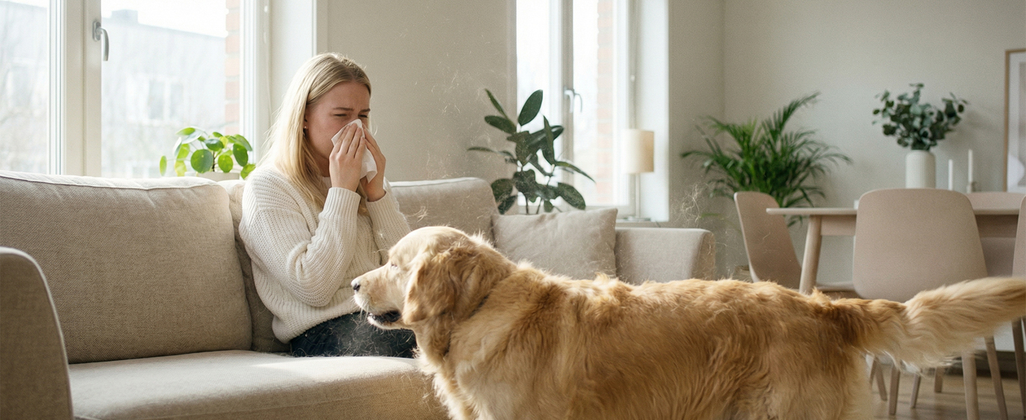 Filter pet hair &amp;amp; dander